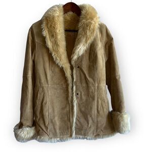 Women's Wilsons Leather Tan Suede "Almost Famous" Penny Lane Jacket
